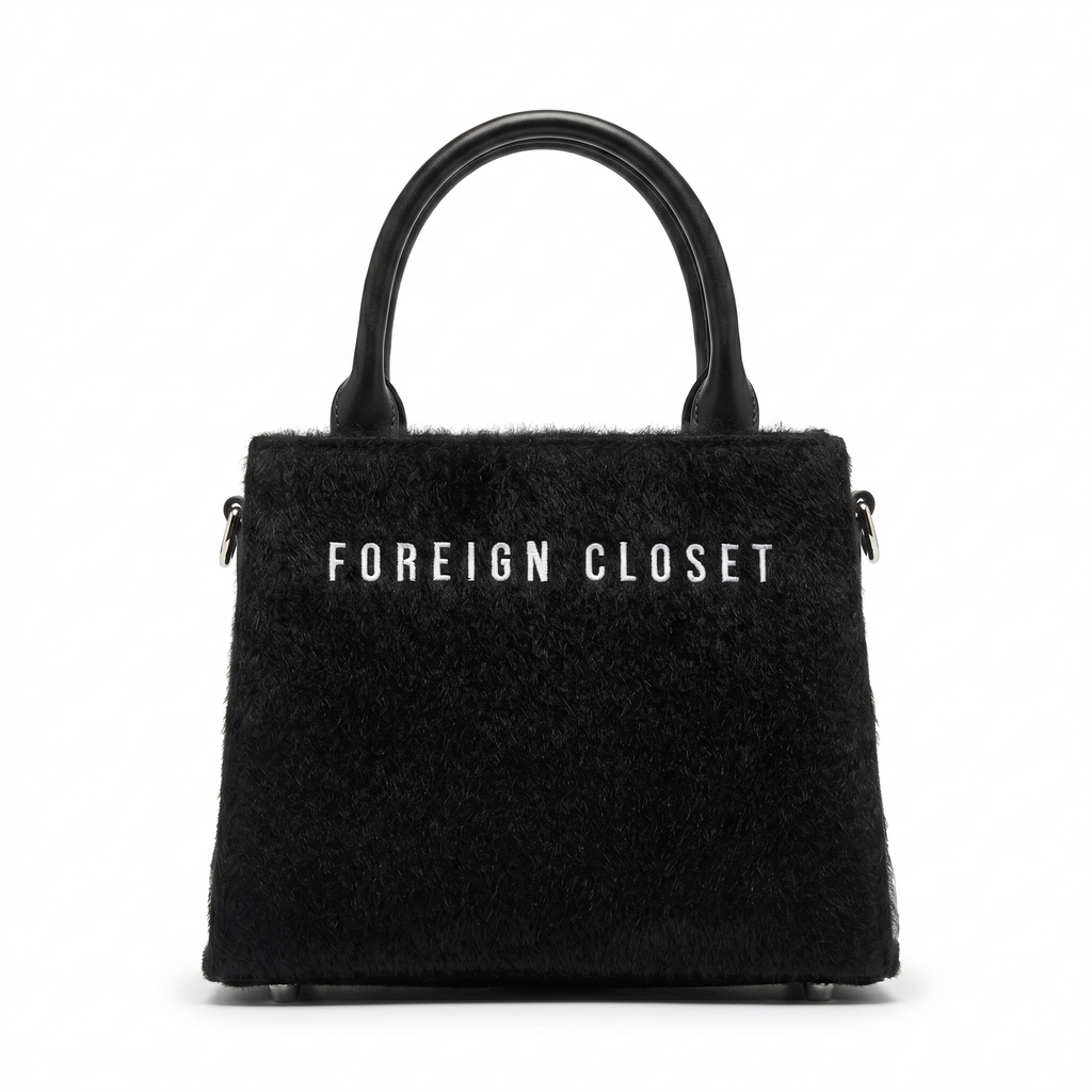 Noir Black Ponyhair Crossbody