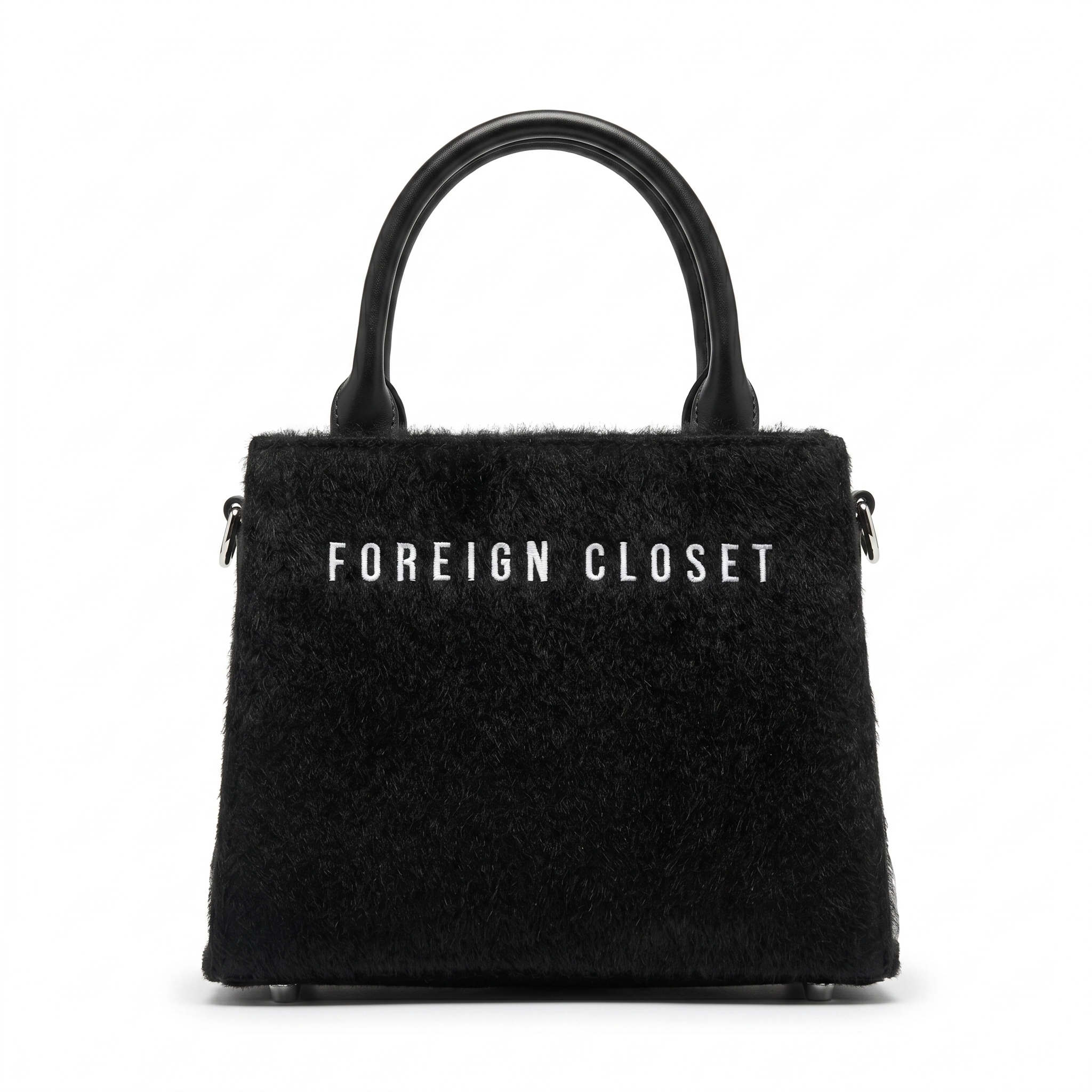 Noir Black Ponyhair Crossbody