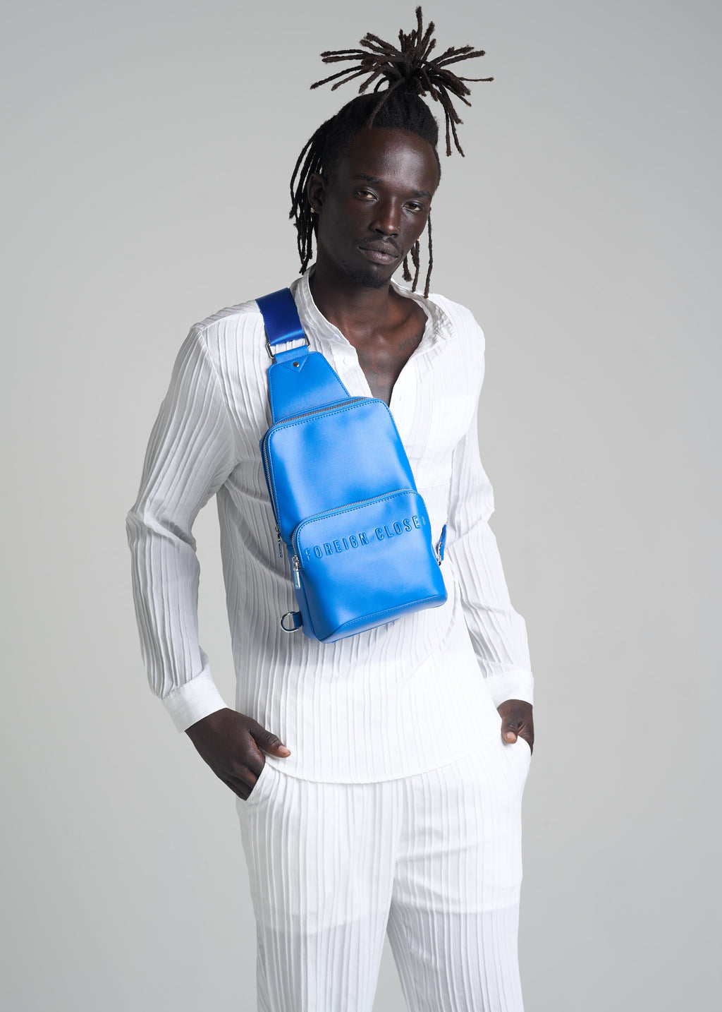 Signature Icon Shoulder Bag (Icy Blue)